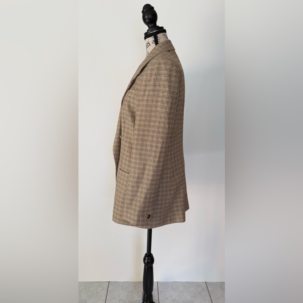 REISS Women's Double-Breasted Houndstooth-Check Vida Wool Blazer Size 8 New - Picture 2 of 9